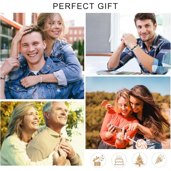 Personalized Yin Yang Bracelets for 2 - Adjustable Friendship Gift Set - Picture 4 of 9